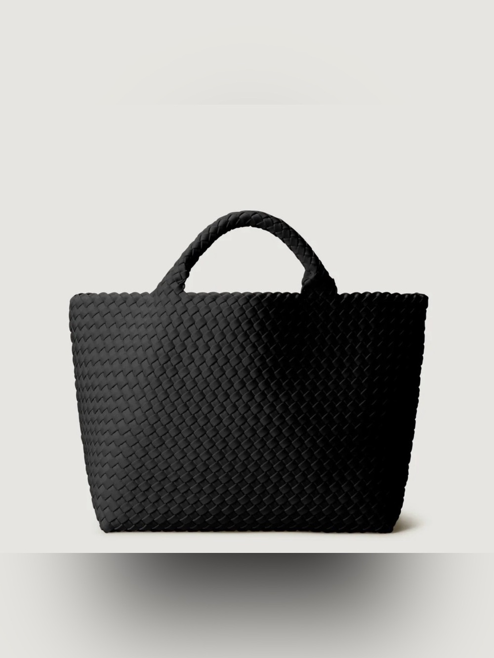 Naghedi St. Barths Medium Tote Onyx Black Woven Neoprene Bag